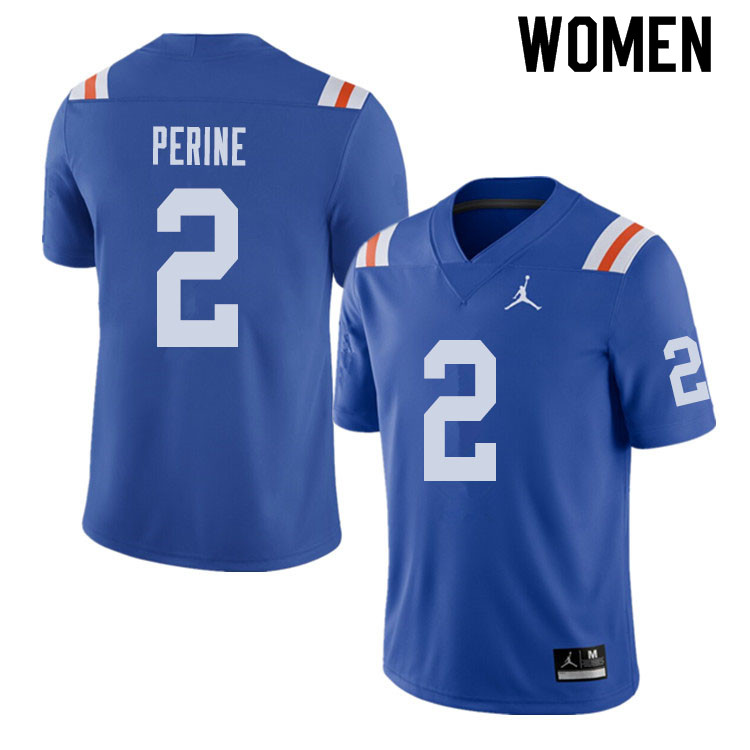 Jordan Brand Women #2 Lamical Perine Florida Gators Throwback Alternate College Football Jerseys Sal